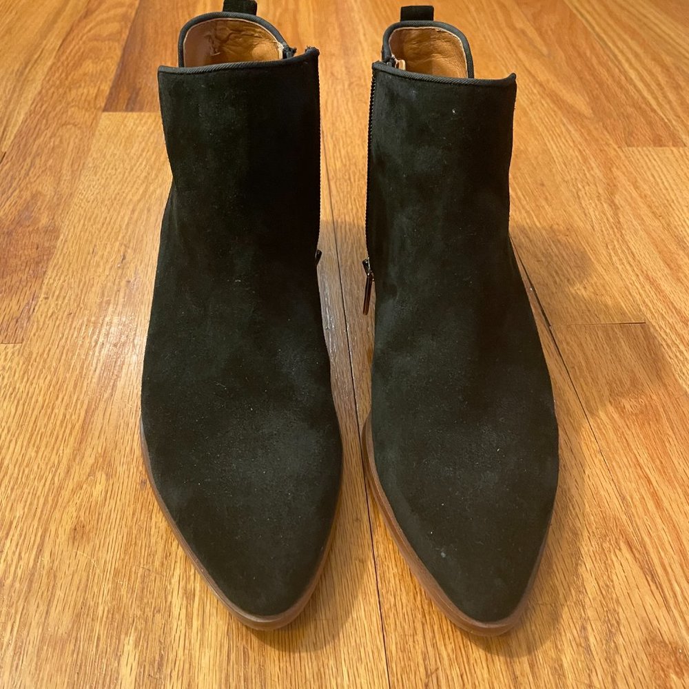 Franco Sarto Black Suede Booties Size 9